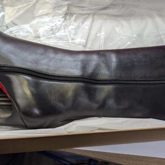 Christian Louboutin Black Leather Tall Boots - Picture 5 of 12